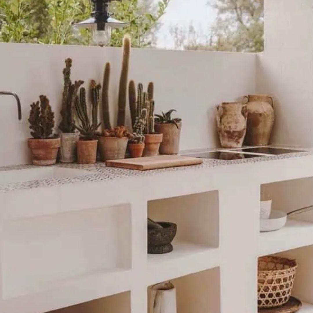 Cuisine d'été en béton