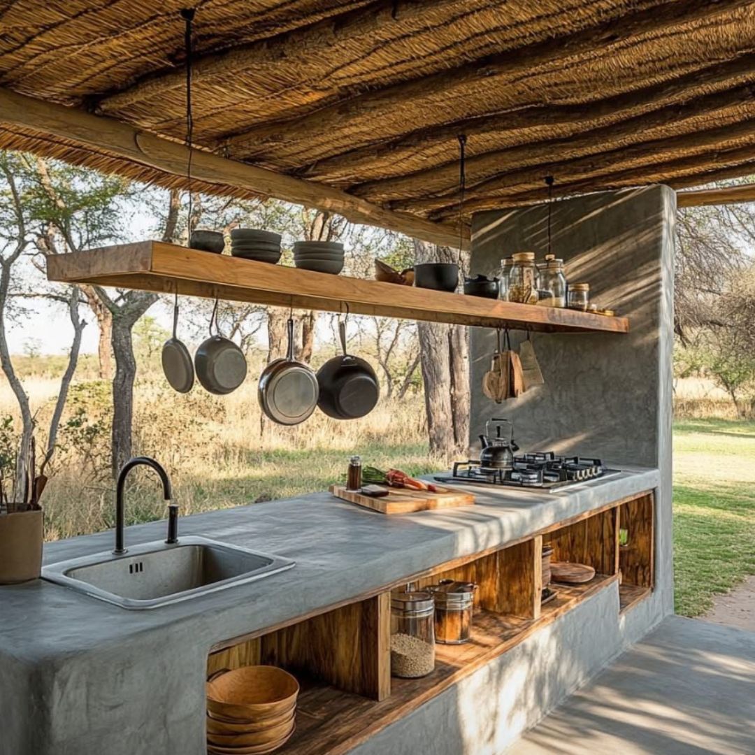 Cuisine d'été esprit lodge africain