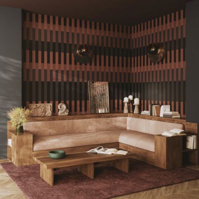 Salon avec rayures