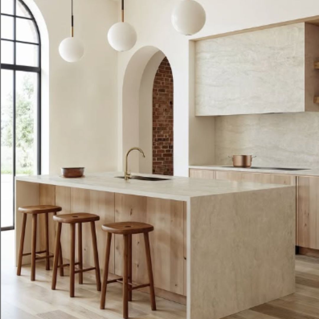 Cuisine avec plan de travail en Dekton Nara