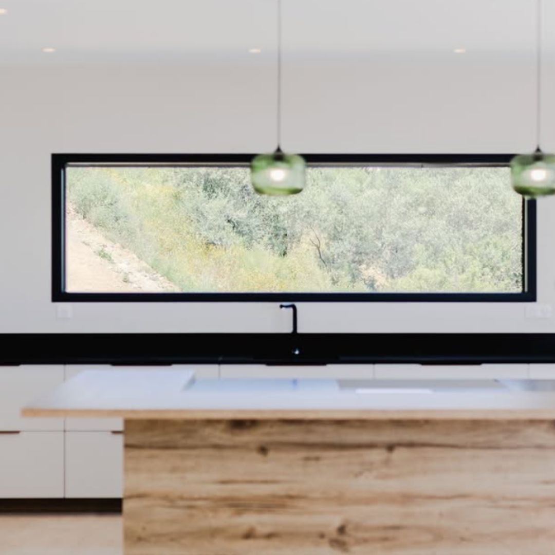 Baie vitrée fixe cusine