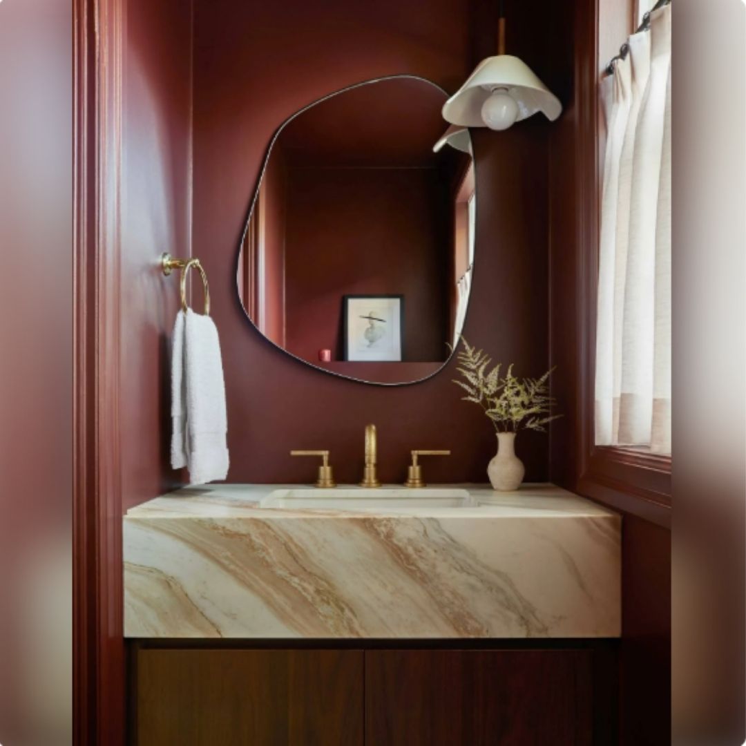 Salle de bain bordeaux