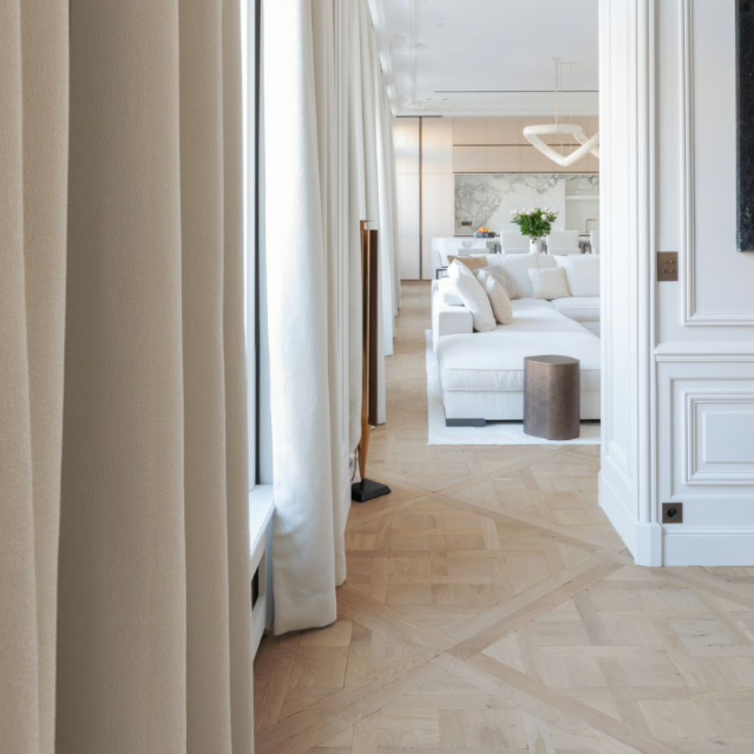 Salon parquet chene massif Versailles